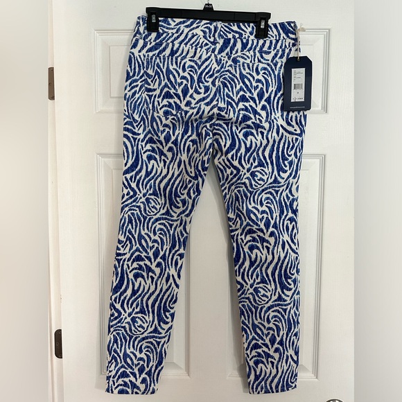 NWT $108 Vineyard Vines Women’s Nautical Zebra Print Skinny Jeans - Size 8 - Picture 5 of 7